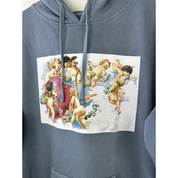 Boys Lie Hoodie Oversized One Size Long Sweatshirt Angels Cherub Graphic Print - Picture 4 of 16